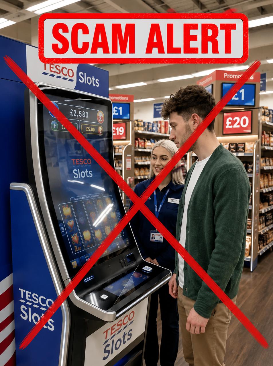 Fake Tesco Slots machine ad used in misleading UK gambling promotion